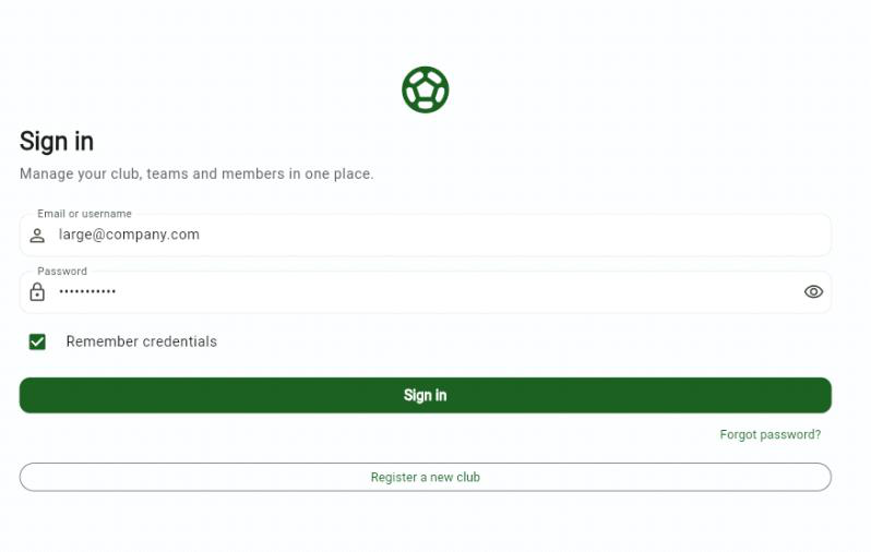 Fill in the sign-in form
